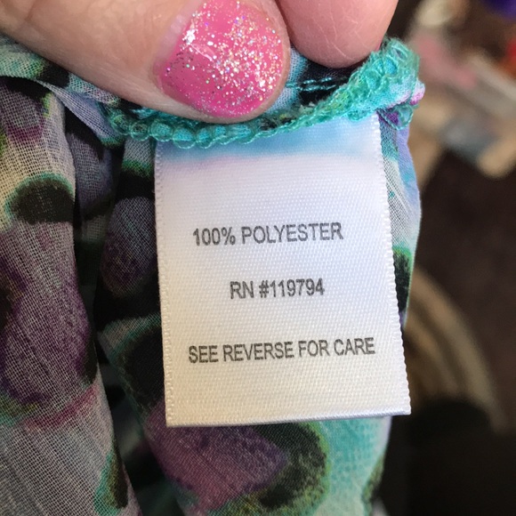 SWIMSUIT COVERUP🏝SHEER ANIMAL PRINT W/RHINESTONE COLLAR SIZE XL EXCELLENT COND - Picture 6 of 7